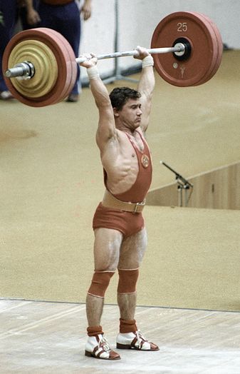 Kazakhstan weightlifter Anatoly Khrapaty pictured in action